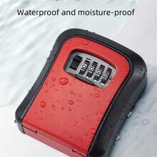 1pc Password Key Box Secret Protective Device With Digital Lock For Construction Site Security And Anti-Theft Door Viewer - Enhanced Metallic Red Version - View 7