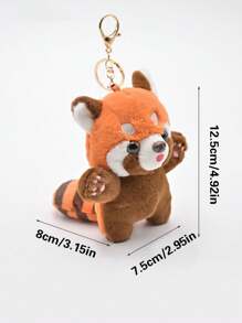 12.5cm/4.92in熊貓形狀毛絨鎖匙扣,柔軟可愛的熊貓玩偶,做工精細,適用於時尚包袋、汽車等裝飾