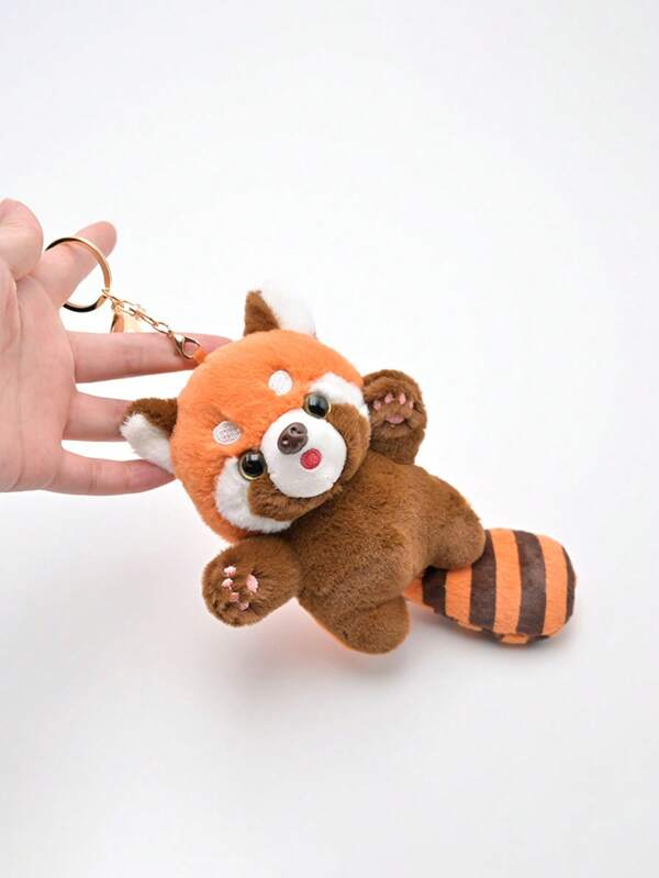 12.5cm/4.92in Panda Shaped Plush Keychain, Soft & Cute Panda Doll With Fine Workmanship Decoration For Fashion Bags, Car Etc.