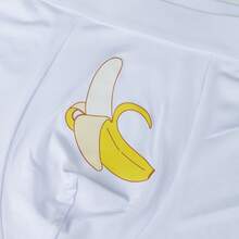 3pcs Men'S Polyester Quick-Drying No-Fly Boxer Briefs, Fun Valentine'S Day Gift - White - View 4