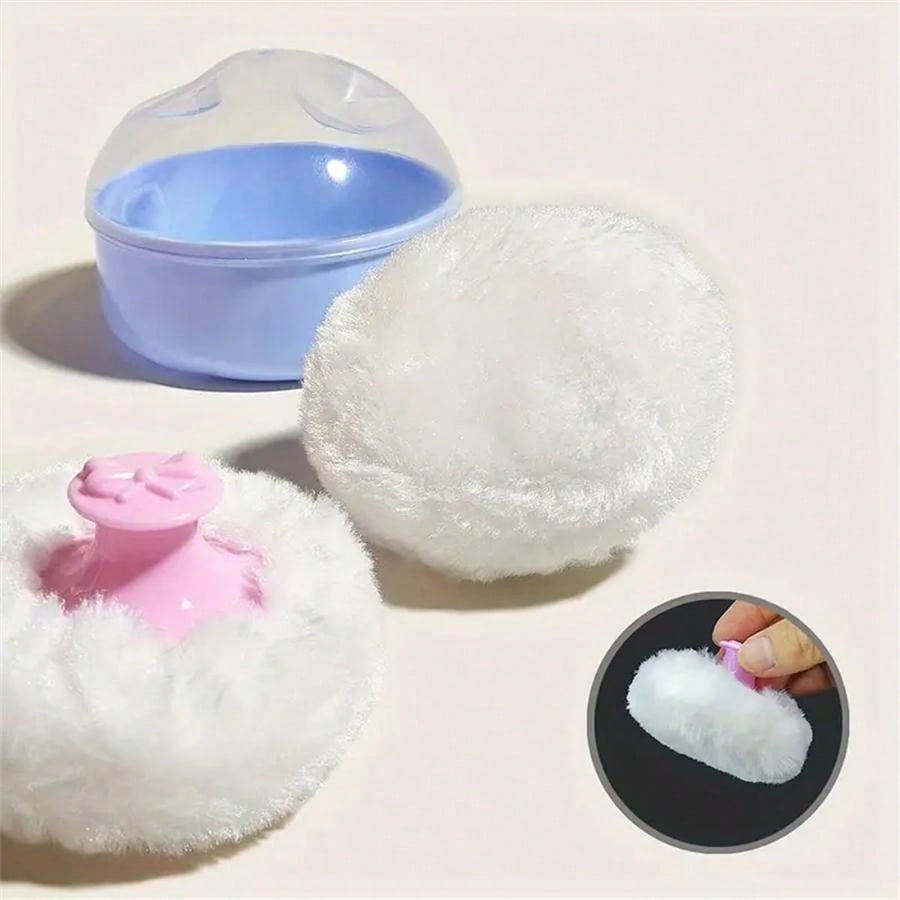 1pc Baby Talcum Powder Puff Container, Children Portable Divided Diaper