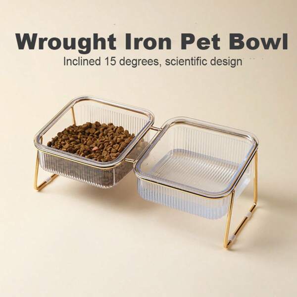 NonSlip Raised Pet Food Bowls For Dogs And Cats Tilted Design For