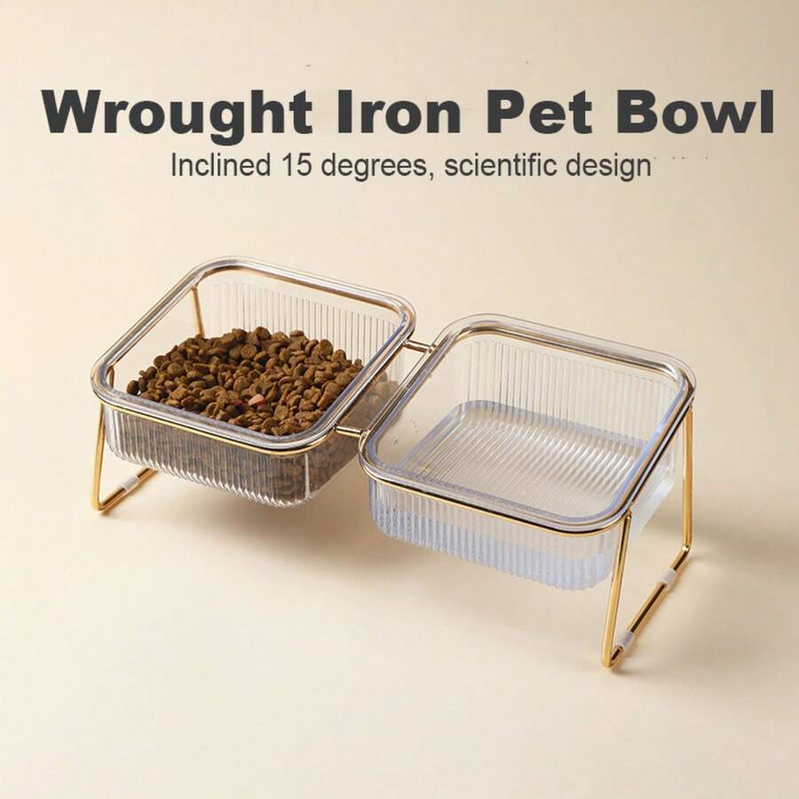 NonSlip Raised Pet Food Bowls For Dogs And Cats Tilted Design For