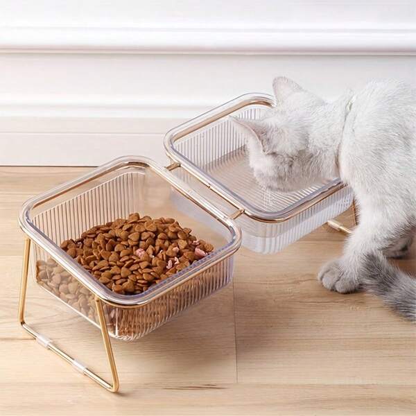 NonSlip Raised Pet Food Bowls For Dogs And Cats Tilted Design For