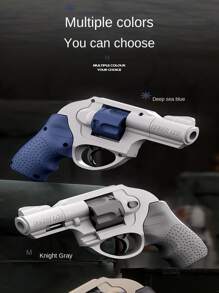 Ruger Mechanical Revolver With Soft Bullets, Shoots Toy Handgun And Model Gun, Automatic Ejecting Shell Revolver - White - View 10