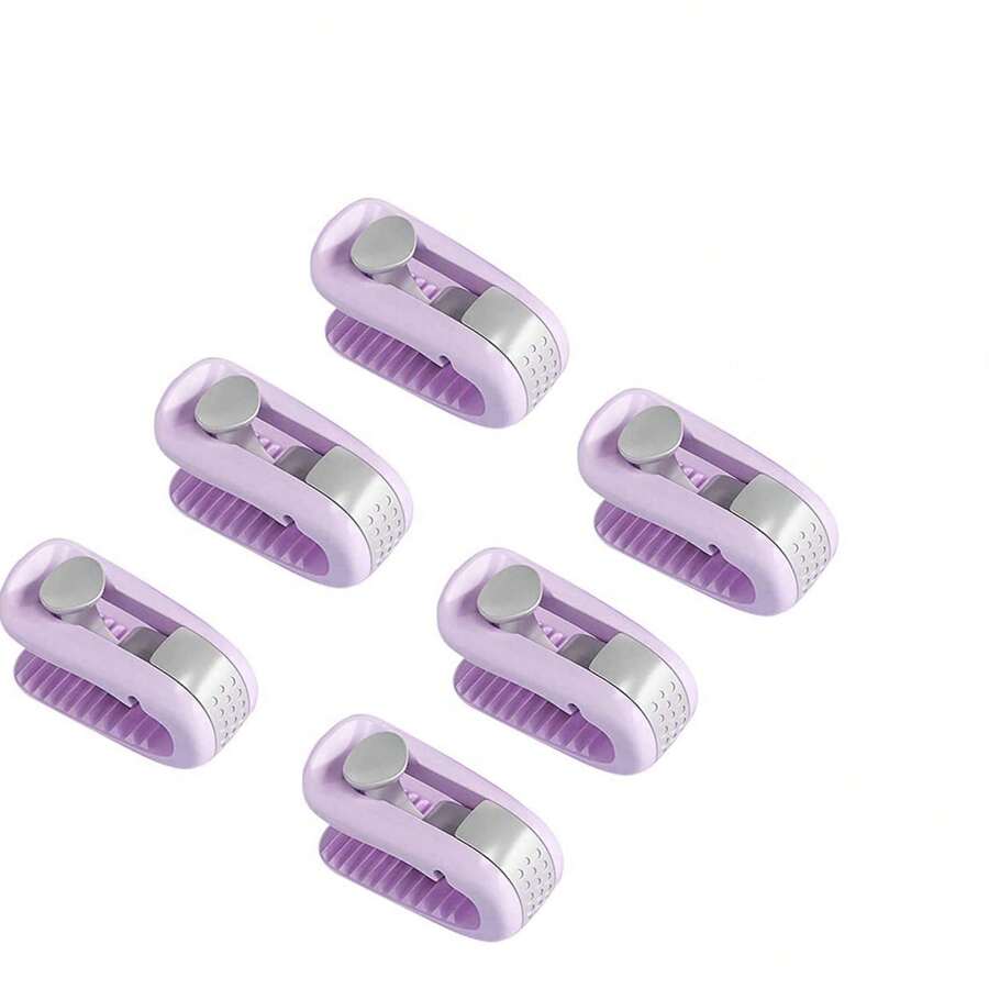 Quilt Fixer - 6pcs/Set Bedding Clamp Combination Kit, Bed Sheet Gripper Holder Clip Without Needle, Anti-Run Quilt Holder, Winter Comforter Fastener - Purple - View 1