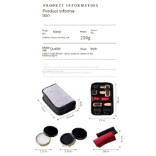 [8入組鞋油工具組] 酒店用皮鞋護理套裝,包括鞋油、鞋刷、方便的毛氈袋和馬鬃刷,還附帶收納袋 - 彩色 - 查看 4