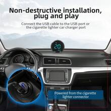 GPS Head Up Display Car Windshield HUD Universal Digital Display With Rotating Suction Cup Bracket Speedometer Digital Clock Overspeed Alarm For All Vehicles Car Electronic Accessories