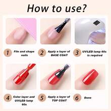 1 Pc Gel Nail Polish, Popular Series Gel Nail Polish, Multiple Colors, Suitable For All Seasons, Bright Colors - UV/LED Dye Semi-Permanent Nail Polish, Suitable For DIY Manicure - Red - View 5