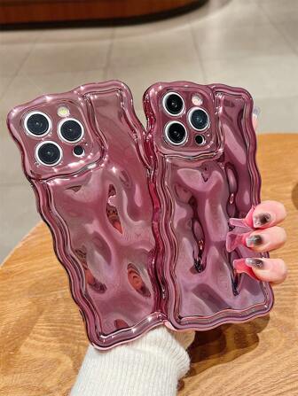 Electroplated Floral Meteorite Pattern Rose Gold Color Phone Case Compatible With IPhone 17/17 Pro Max/17/17 Air/17 Pro/16/16 Pro/16 Pro Max/16 Plus/16e