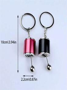 1Pc Metal Car Transmission Shaped Fidget Toy For Adults, Modified Gear Shift Lever Keychain, Stress Relief Spinner(Random Color) - Multicolor - View 9