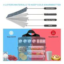 1 件女士/男士保溫午餐袋 - 可重複使用午餐盒,適合辦公室野餐遠足海灘 - 防漏 12 罐冷藏手提袋收納袋,帶可調式肩帶,適合成人,適合青少年和學校、食堂工人 - 灰色 - 查看 7