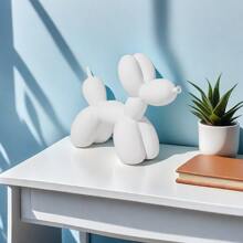 1個歐式卡通氣球狗樹脂手工藝品裝飾,適用於家居客廳臥室、生日禮物 - 白色 - 查看 2