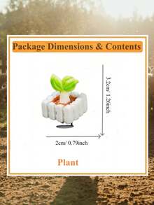 1 件 3d 農場動物鞋飾,包括雞舍、公雞、馬、馬車、母雞、蛋堆、泳池、鴨子、豬、乾草、羊、兔子、牛和植物,男女趣味鞋裝飾 - 1PC Plant - 查看 3