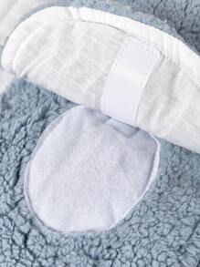 嬰兒卡通藍色襁褓毯 - 藍色 - 查看 5