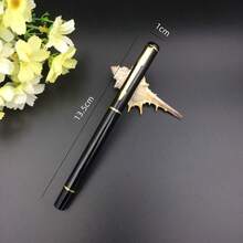 1 支新款金屬原子筆,辦公室和學校文具,商務和簽名用,通用 - 黑色 - 查看 2