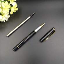 1 支新款金屬原子筆,辦公室和學校文具,商務和簽名用,通用 - 黑色 - 查看 6