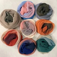 1入女士漸層打褶柔軟舒適防風防塵多功能圍巾,適用於戶外活動/校園生活/家居生活/通勤休閒 - 駝色 - 查看 4