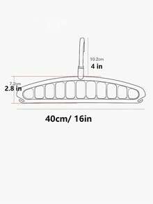 1pc The Ultimate Foldable Hanger Stackers For Closet Organization And Storage, Magic Space Saving Clothes Organizer - Pink - View 2