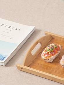 1pc Household Modern Snack Tray With Simple Design, Suitable For Kitchen And Living Room Use - Yellow - View 4