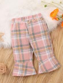 New Spring/Autumn Fashion Baby Girls' Cute European And American Style Plaid Three-Piece Set - Pink - View 7
