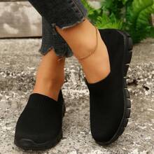 女士最新一腳襪子運動鞋,輕量化鞋底,時尚且多功能 - 黑色 - 查看 5