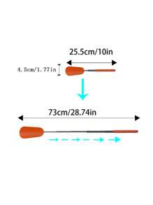 1pc Orange 28 Inches Extendable Plastic Shoehorn With Super Long Handle, Suitable For Elderly Men And Women - one-size - View 2