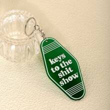 1 件展示鑰匙復古汽車旅館鑰匙扣有趣搞笑禮物創意同事閨蜜男朋友女朋友勵志新奇爸爸禮物汽車鑰匙扣 - 綠色 - 查看 1