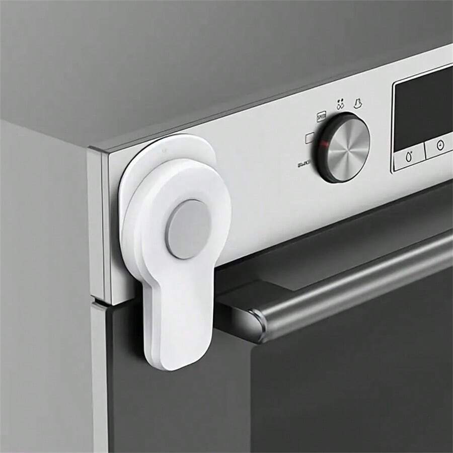 1pc Child Oven Lock, Heat Resistant & Durable Kitchen Oven Door Lock (White) - White - View 1