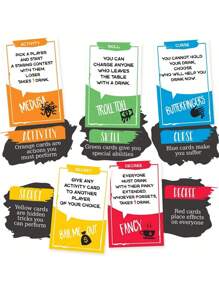 1盒'sotally Tober'酒牌桌遊,適用於派對飲酒,家庭聚會,有趣的紙牌遊戲,派對桌遊,假日遊戲 - 彩色 - 查看 4