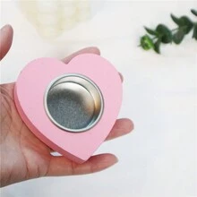 1個木製復古心形燭台,桌面裝飾 - 粉色 - 查看 3