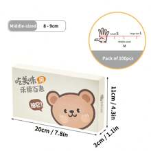 Disposable Kitchen Gloves For Food Service And Cleaning, M Size, 100pcs/Pack - White - View 7