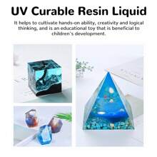 Dowmoo Diy Uv Glue, Transparent Crystal Glue, Uv Resin Adhesive, Quick Drying Glue, With No Trace Under Uv Light - Multicolor - View 7