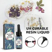 Dowmoo Diy Uv Glue, Transparent Crystal Glue, Uv Resin Adhesive, Quick Drying Glue, With No Trace Under Uv Light - Multicolor - View 3