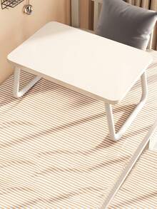 1入摺疊桌/床邊桌,高中學習或宿舍使用的緊湊型可調節高度桌 - 白色 - 查看 3