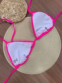 Parte de cima Biquini top cortininha avulso com bojo forrado praia