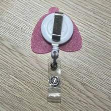 1件心形可伸縮徽章卷軸,啟發性語錄名牌持有人,配有身分證持有人,適用於護理學生、員工和志願者 - 彩色 - 查看 3