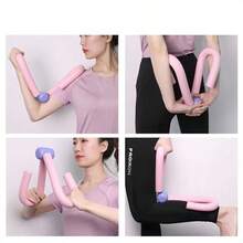 5pcs/Set Yoga Fitness Training Equipment Set, Including Circular Leg Massager, 8-Shaped Pull Rope, Sit-Up Assistant, Pedal Puller And Massage Ball, Ideal For Sculpting Your Body, Relieving Stress And Relaxing Your Muscle - Pink - View 8