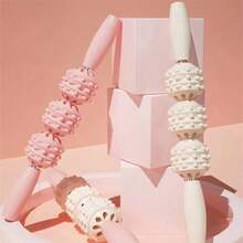 5pcs/Set Yoga Fitness Training Equipment Set, Including Circular Leg Massager, 8-Shaped Pull Rope, Sit-Up Assistant, Pedal Puller And Massage Ball, Ideal For Sculpting Your Body, Relieving Stress And Relaxing Your Muscle - Pink - View 4