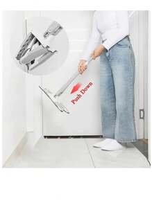 Trapeador De Piso Mob Exprimidor Manual Fácil Usar Mopa - Blanco - Ver 2