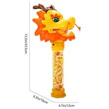 舞龍泡泡棒帶鋰電池農曆新年慶典、節慶禮物 - 金色 - 查看 2