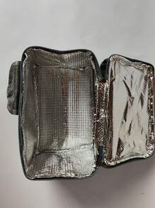 1pc Outdoor Sports Mommy Backpack, Lunch Bag, Fresh-Keeping Bag, Insulated Bag, Milk Storage Bag, Ice Pack - Grey - View 5