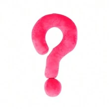 1 件裝,問號形狀枕頭、時髦枕頭、彩色抱枕、可愛扭紋枕頭裝飾、頸部和背部支撐抱枕 - 粉色 - 查看 1