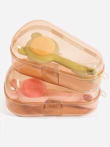 1pc Random Color & Style Baby Rattle With Teether, Cute Bunny Sand Hammer Infant Training Toy With Grasping Handle & Sound Maker - Multicolor - View 3