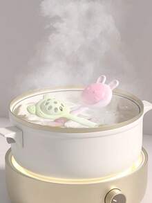 1pc Random Color & Style Baby Rattle With Teether, Cute Bunny Sand Hammer Infant Training Toy With Grasping Handle & Sound Maker - Multicolor - View 4