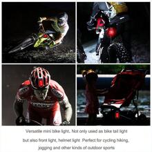 1pc Multifunctional Outdoor Mini Warning Light, Waterproof & Long Lifespan, Can Be Used As Bicycle Taillight, Backpack Light, Helmet Light, Running Warning Light - Red - View 8