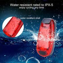 1pc Multifunctional Outdoor Mini Warning Light, Waterproof & Long Lifespan, Can Be Used As Bicycle Taillight, Backpack Light, Helmet Light, Running Warning Light - Red - View 7