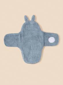 嬰兒卡通藍色襁褓毯 - 藍色 - 查看 6