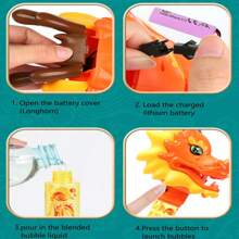 舞龍泡泡棒帶鋰電池農曆新年慶典、節慶禮物 - 金色 - 查看 10