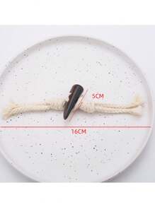 5pcs/Set Rope & Animal Horn Toggles Buttons For Coat, Windbreaker, Cardigan, Baby Clothes, Etc. - Coffee Brown - View 3